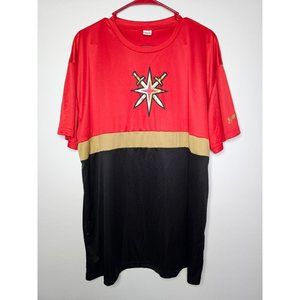 Vegas Golden Knights NHL Hockey Stations Casino Red Gold T-Shirt Sz XL VGK Las